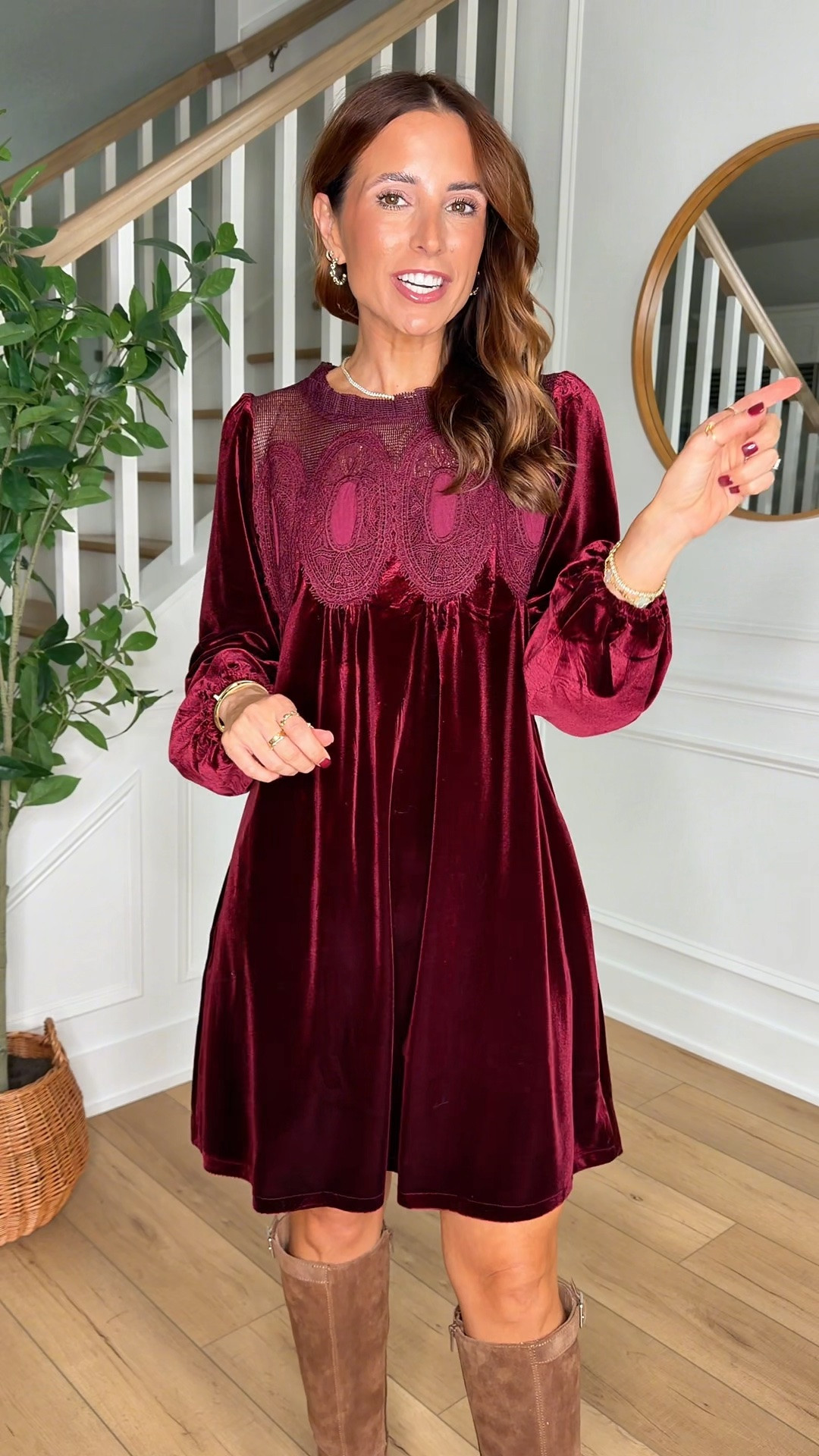 Thanksgiving outfits. Thanksgiving dresses. Fall outfits. Fall dresses. Family photo outfits. Holiday party outfit. Christmas party outfit. Family photo dresses. Pumpkin patch outfits. Velvet dresses. Wearing smallest size in each. I went up half a size in knee-high boots to make room for socks.

#LTKootd #LTKSeasonal #LTKPetite