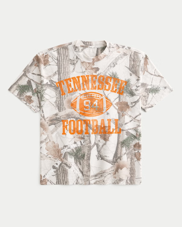 Boxy Heavyweight University of Tennessee Volunteers Camo Graphic Tee | Hollister (US)