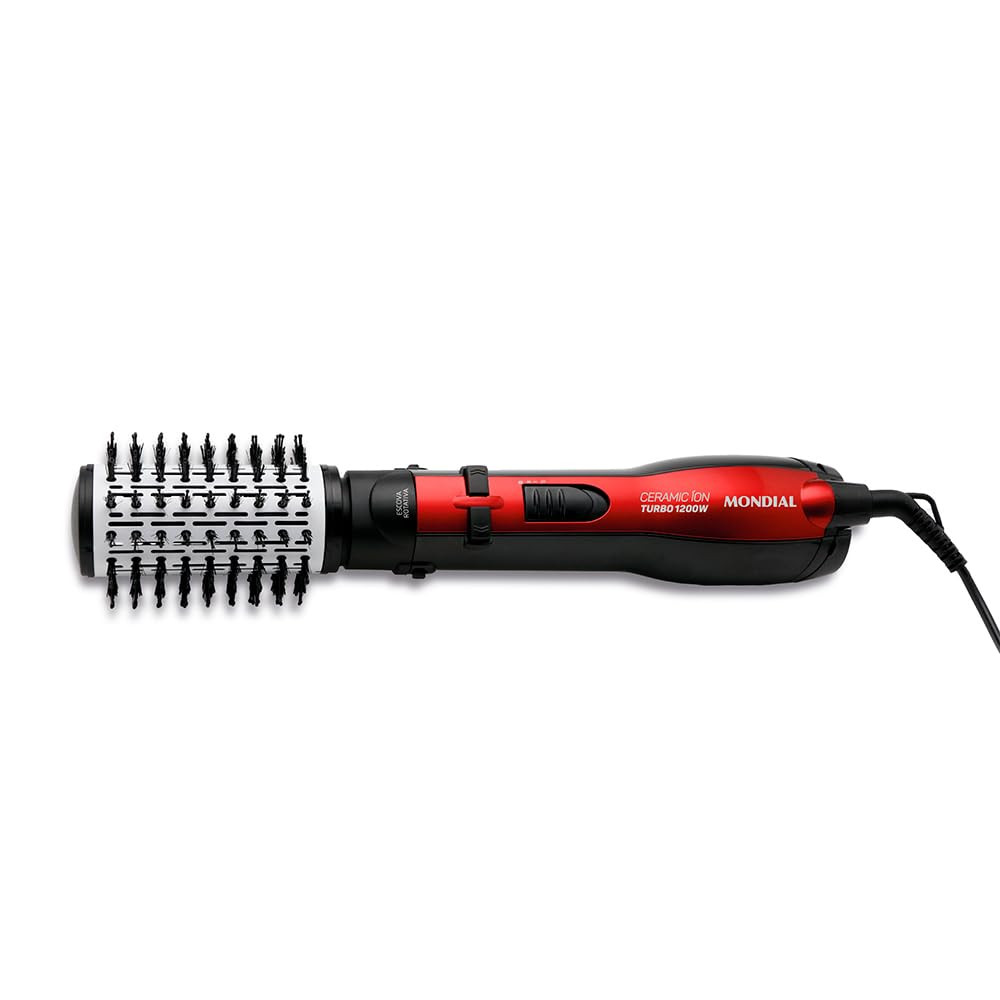 Escova Rotativa Ceramic Íon Turbo, Mondial, Vermelho/Preto, 1200W, 110V - ER-09 | Amazon (BR)