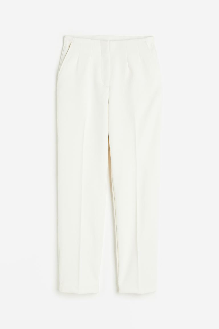 Tapered Pants - Cream - Ladies | H&M AU | H&M (AU)