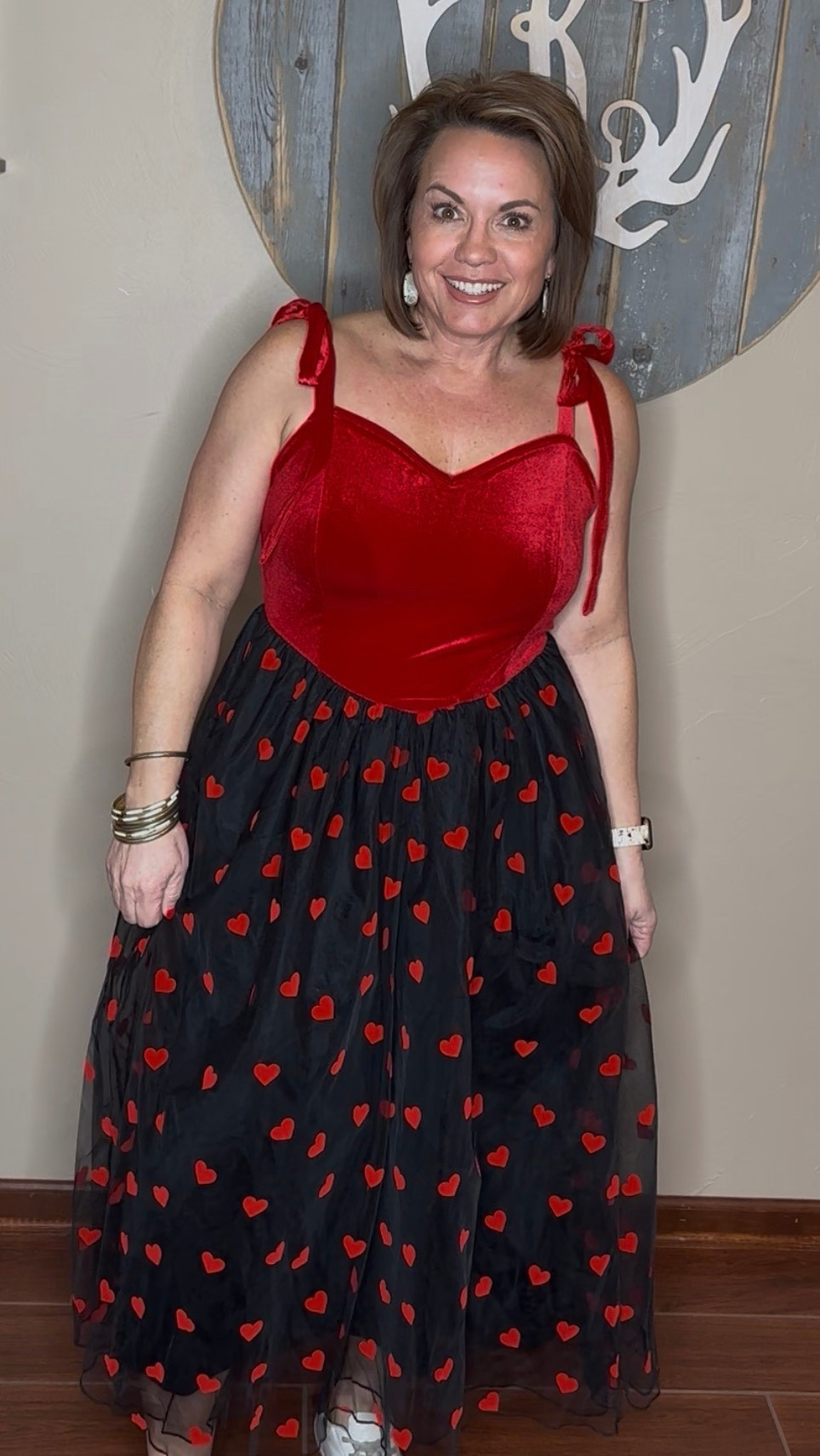 This is the kind of Valentine’s dress you’ll reach for year after year. The adjustable shoulder ties and elastic waist create a flattering, comfortable fit, and the velvet fabric with heart details makes it feel special without being overdone. Bonus points for pockets—because comfort always matters.


Valentine’s Day dress, velvet Valentine dress, heart detail dress, elastic waist dress, adjustable strap dress, romantic Valentine’s outfit, flattering dress women, comfortable dress with pockets, special occasion Valentine dress, timeless Valentine’s style, feminine evening dress, romantic holiday dress, dressy Valentine’s look, wearable formal dress, chic Valentine’s outfit


#LTKSeasonal #LTKootd #LTKValentine