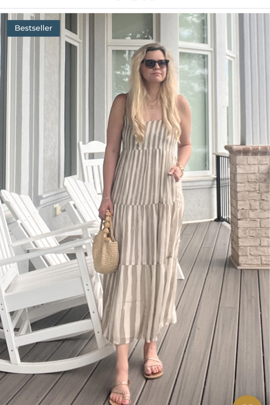 I love this dress so much! Love the adjustable straps and the details! Such a gorgeous dress! 

#LTKOver40 #LTKSeasonal #LTKStyleTip