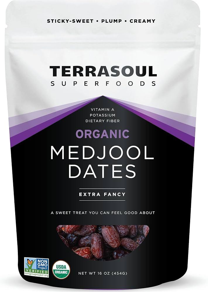 Terrasoul Superfoods Organic Medjool Dates, 16oz - Soft Chewy Texture | Sweet Caramel Flavor | Fa... | Amazon (US)