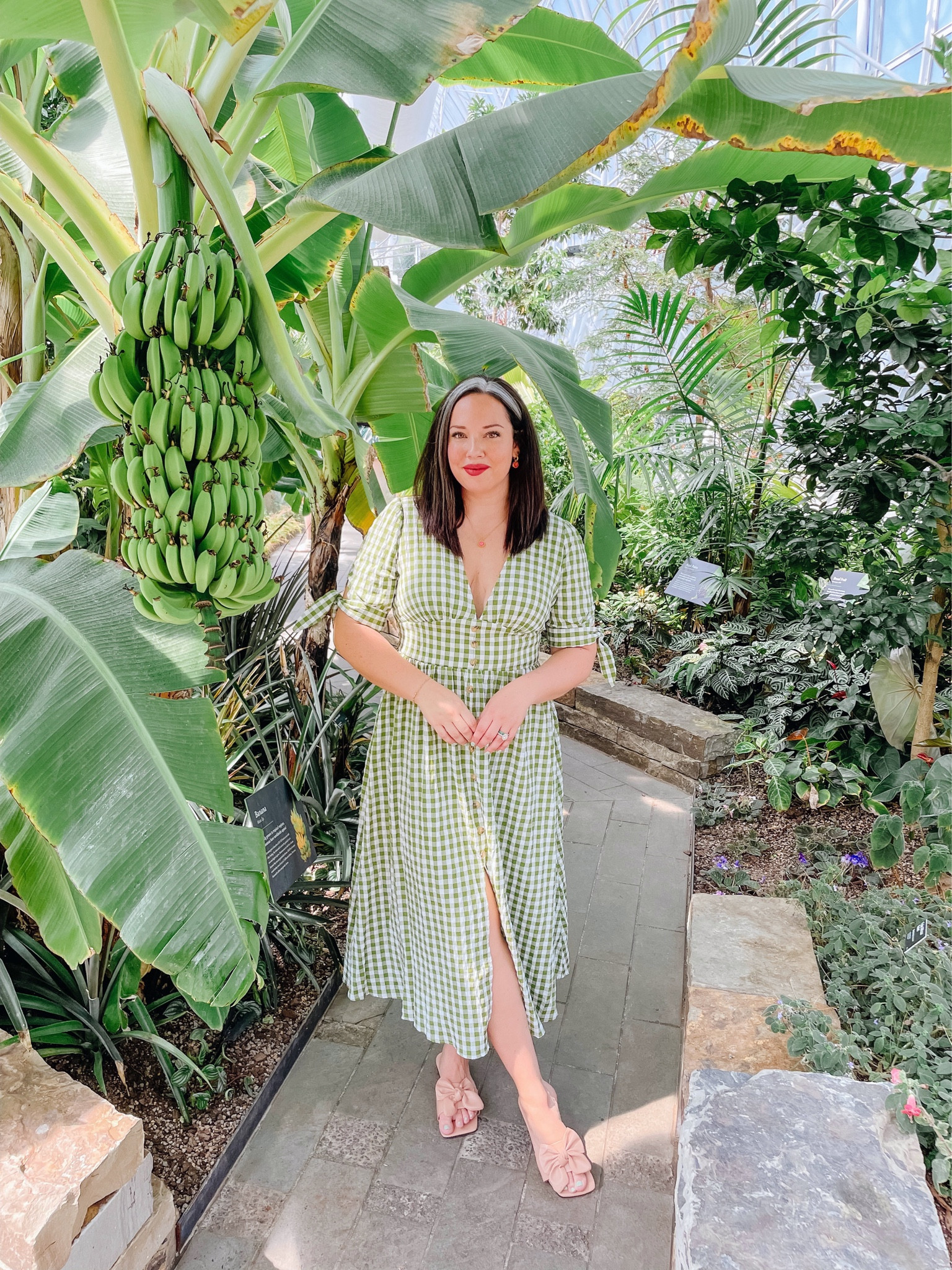 Shein dress | green gingham | Sunday style | preppy style | preppy outfit | classic style | feminine | affordable fashion | Julie Vos | bow sandals | neutral

#LTKstyletip #LTKshoecrush #LTKSeasonal