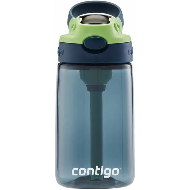 Contigo Kid's 14 oz AutoSpout Straw Water Bottle - Blueberry/Green Apple | Walmart (US)