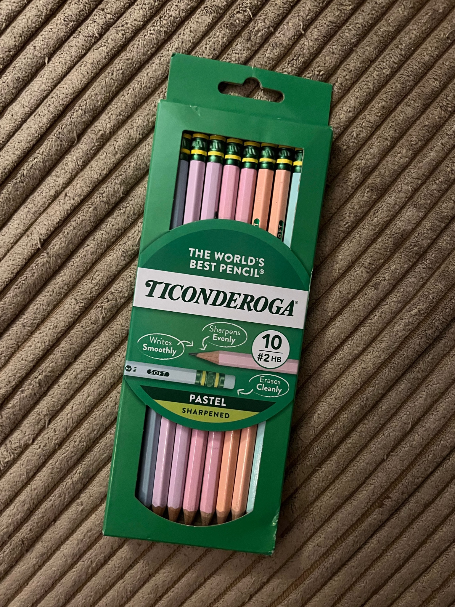 Ticonderoga Pastel Pencils 2 Soft Assorted Colors Pack Of 10