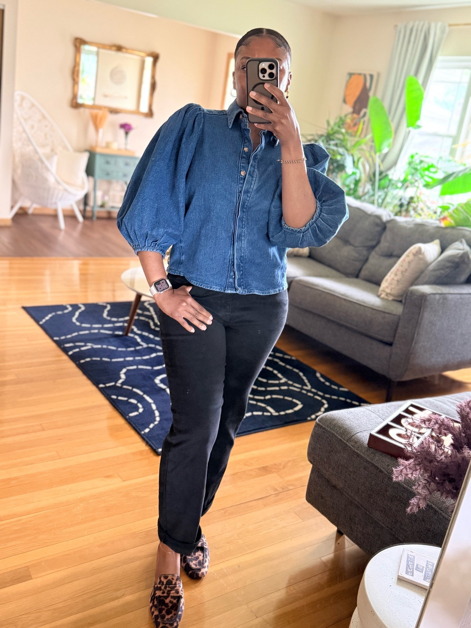 Casual outfit with a little personality!! Love the balloon sleeves on this denim top!

#LTKootd #LTKOver40 #LTKSaleAlert