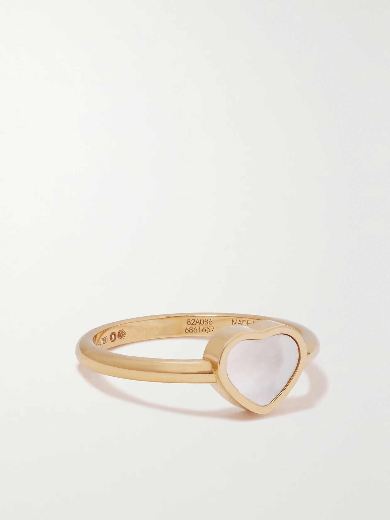 Chopard - My Happy Hearts 18-karat Rose Gold Mother-of-pearl Ring - 52 | NET-A-PORTER (US)