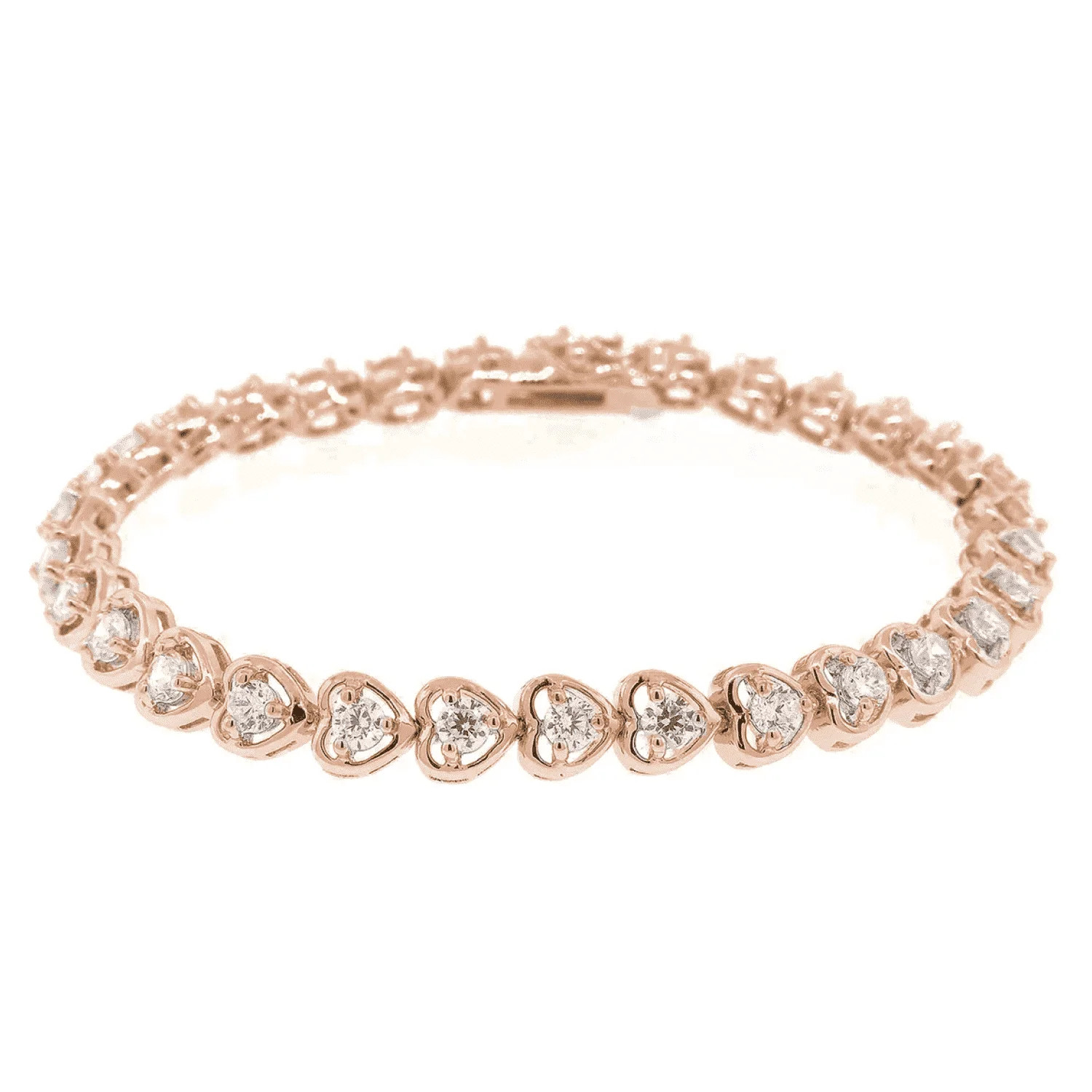 Cate & Chloe Rosalie 18k Rose Gold Plated Tennis Bracelet with Simulated Diamonds Gift for Women | Walmart (US)