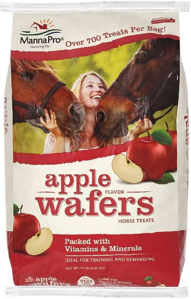 Manna Pro Apple Wafers - Treats for Horses - Packed with Vitamins & Minerals - Apple Flavored Hor... | Amazon (US)
