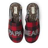 Dearfoams Men's Papa Bear Slipper, Furry Plaid, X-Large | Amazon (US)