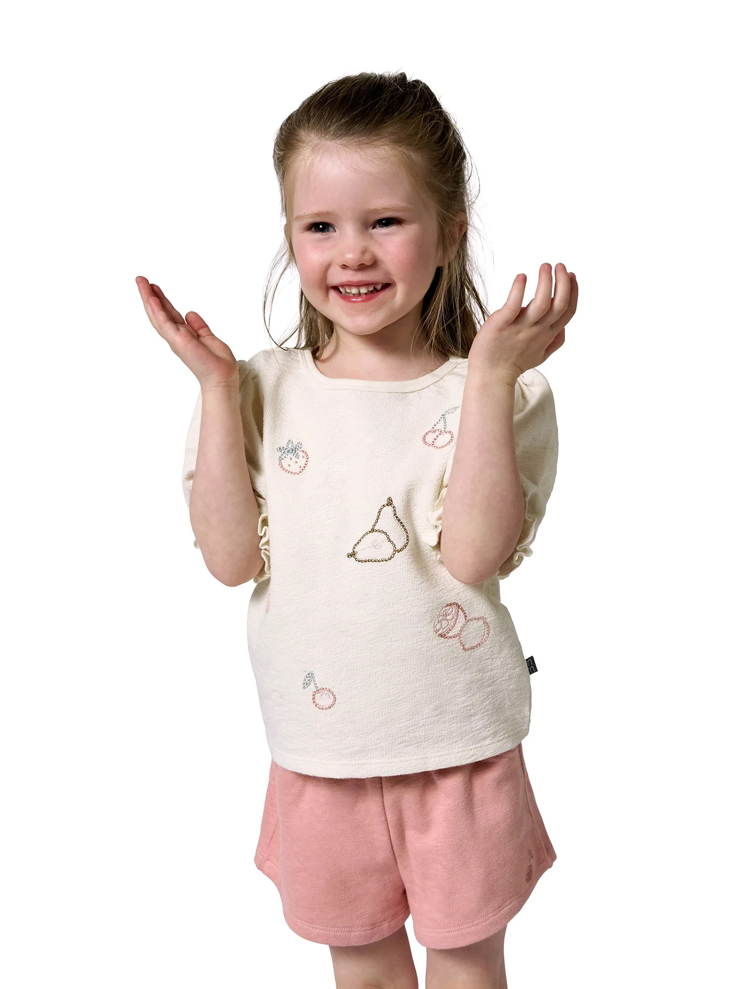 Modern Moments by Gerber Toddler Girl Organic Top and Short Outfit Set Set, 2-Piece, Sizes 12 Mon... | Walmart (US)