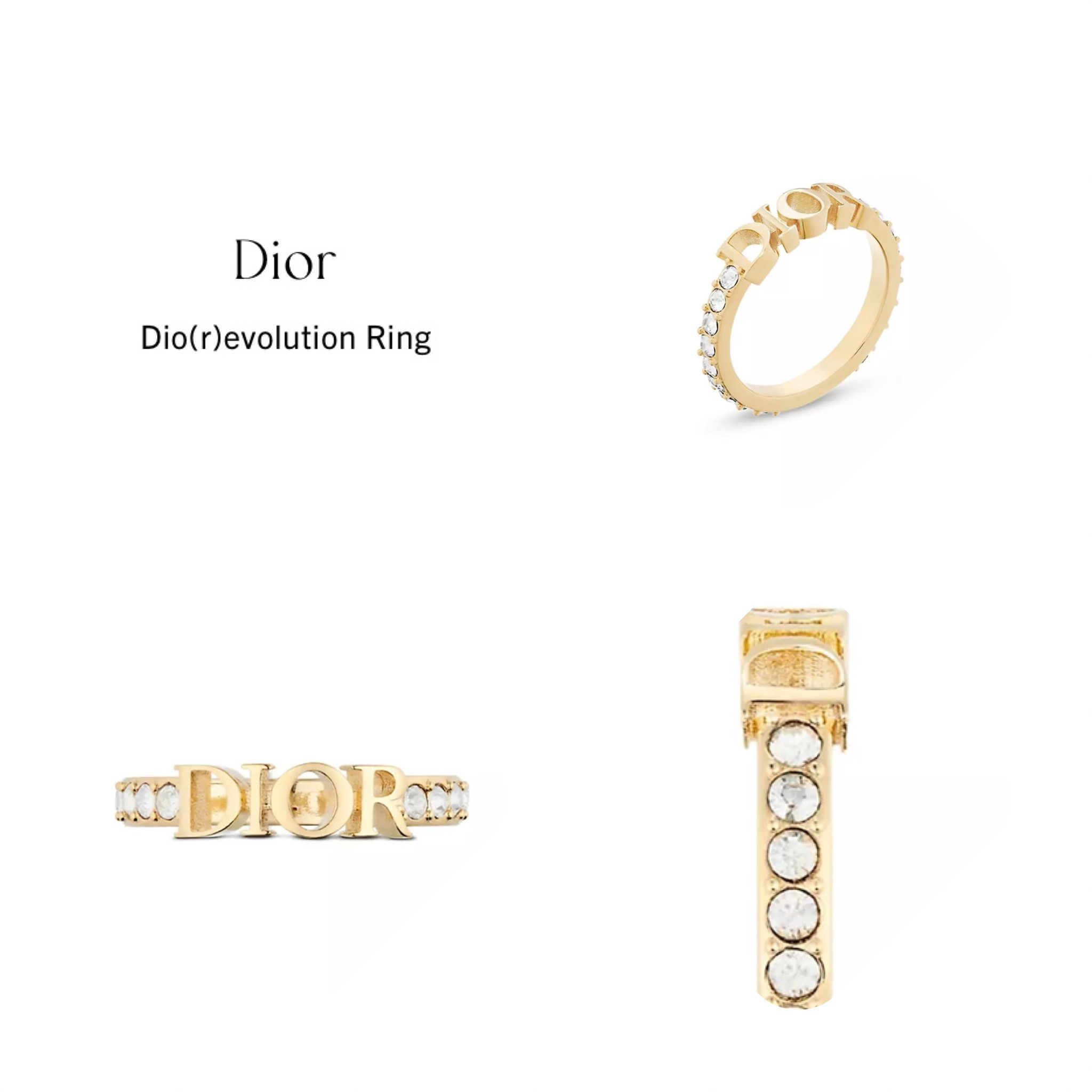 The Dio(r)evolution ring is a perfect blend of modernity and timelessness. Crafted in gold-finish metal, the exquisite piece showcases a striking central Dior signature adorned with a crystal pavé. It will effortlessly complement other Dio(r)evolution creations.

#LTKU #LTKstyletip #LTKparties