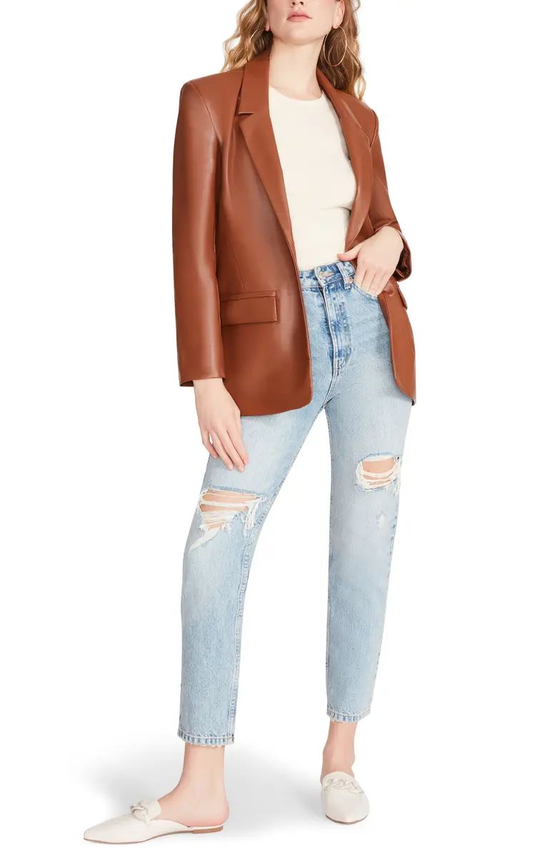 Singled Out Faux Leather Blazer | Nordstrom