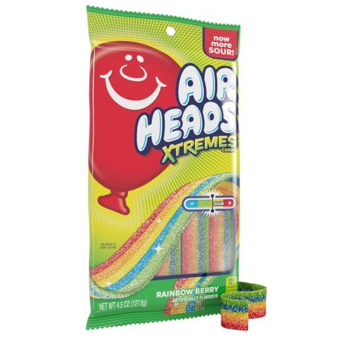 Airheads Xtremes Belts Candy, Rainbow Berry, 4.5 Ounces (12-Pack) | Amazon (US)