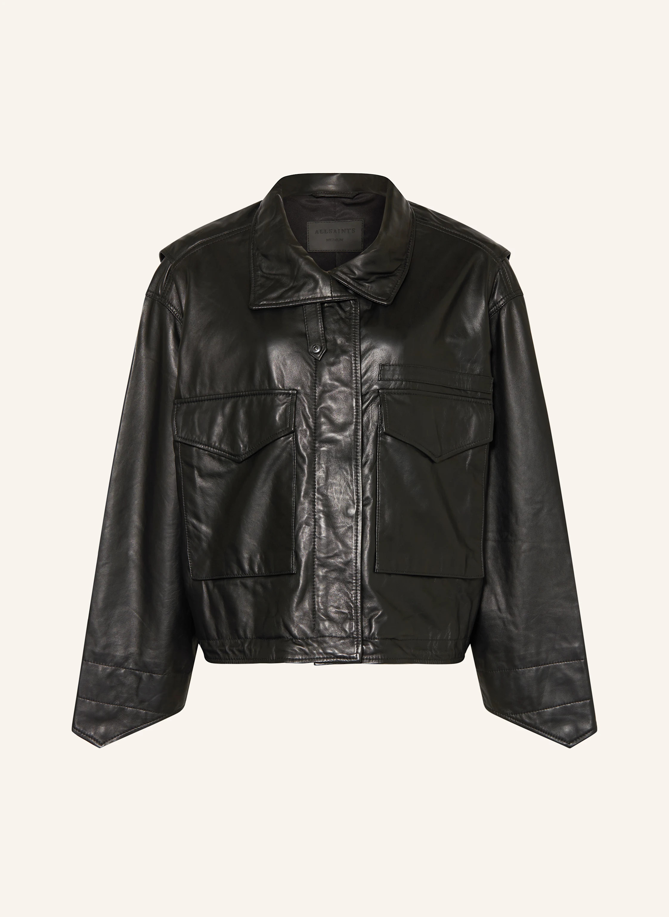 ALLSAINTS Lederjacke CLAY in schwarz | Breuninger (DACH)