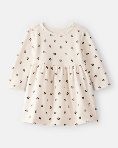 Baby Girl DayDream Fleece Holly Knit Dress - Ivory | Carter's Inc