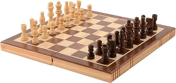 Kangaroo Folding Wooden Chess Board Set 11.5 x 11.5 with Magnet Closure I Best Wooden Chess Board... | Amazon (US)