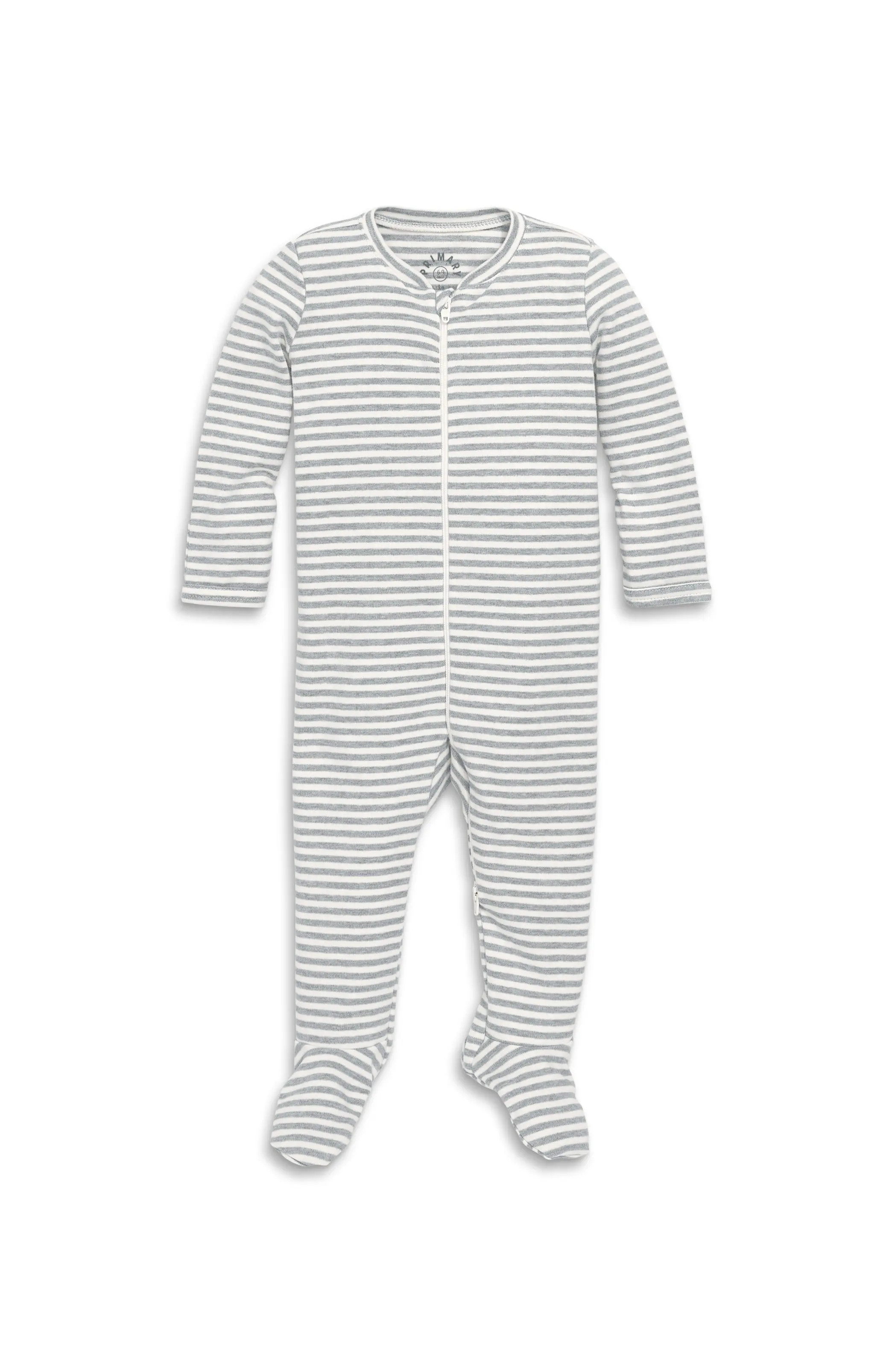 Primary Baby Organic Zip Footie In Stripe | Nordstrom | Nordstrom