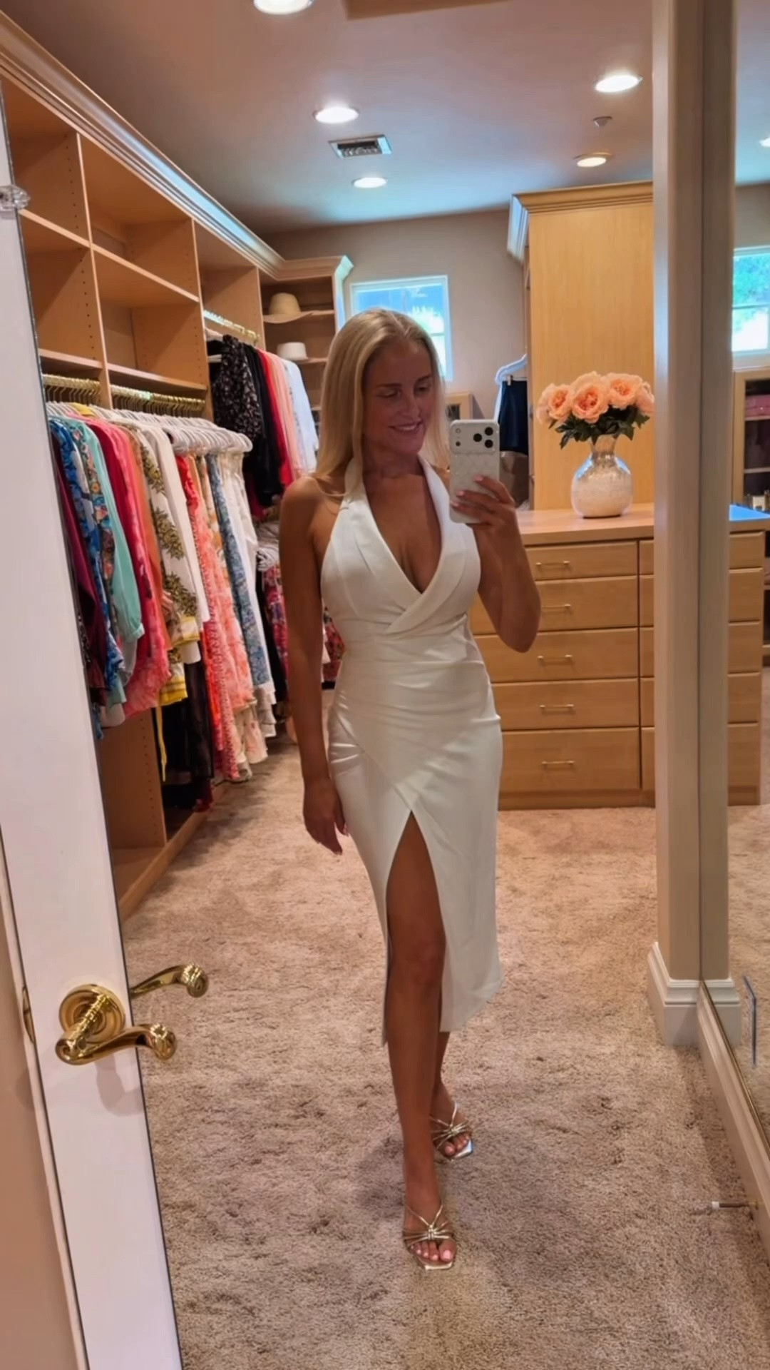 I got this gorgeous and sleek white halter midi dress for going out to dinner in Vegas.

#LTKgrwm #LTKootd #LTKdayinmylife