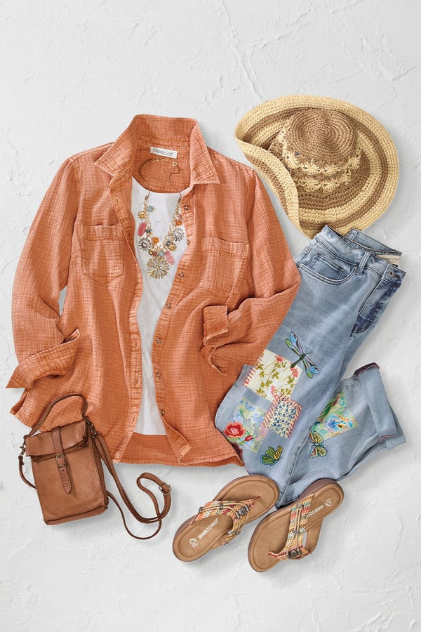 Vintage Wash Gauze Big Shirt | Coldwater Creek