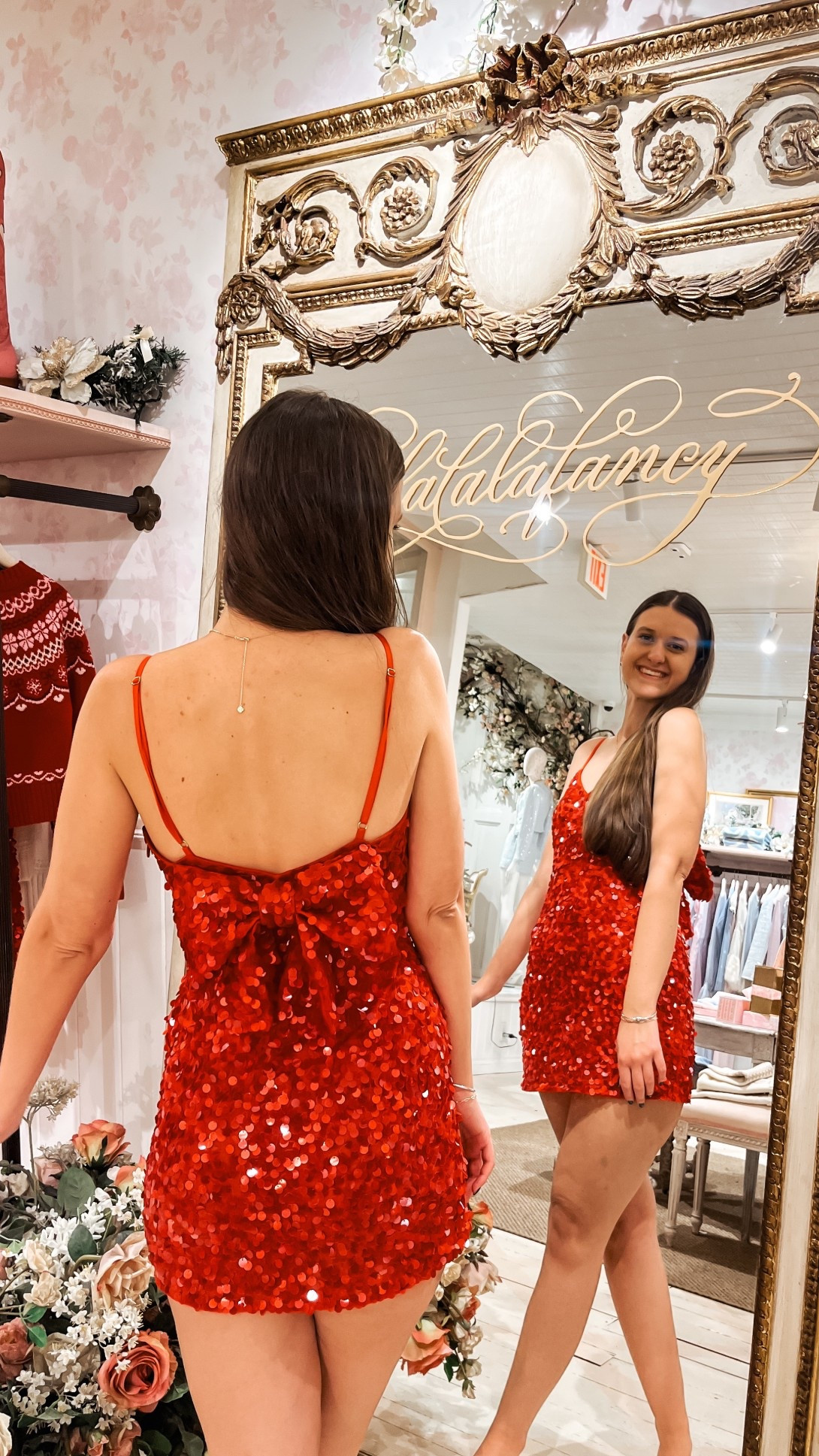 The most beautiful holiday party dress for the season! This would be stunning for NYE as well! I’m wearing a size four! Love the bow in the back oh so much! 

#LTKWedding #LTKSeasonal #LTKHoliday