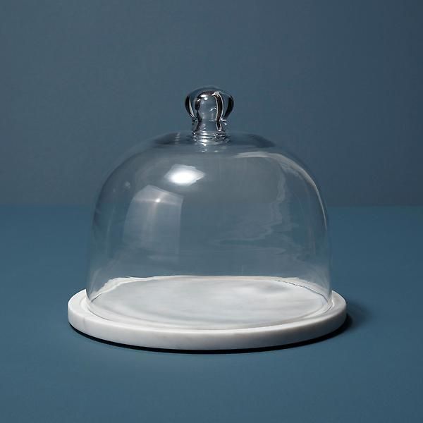 Be Home Marble and Glass Cloche | The Container Store