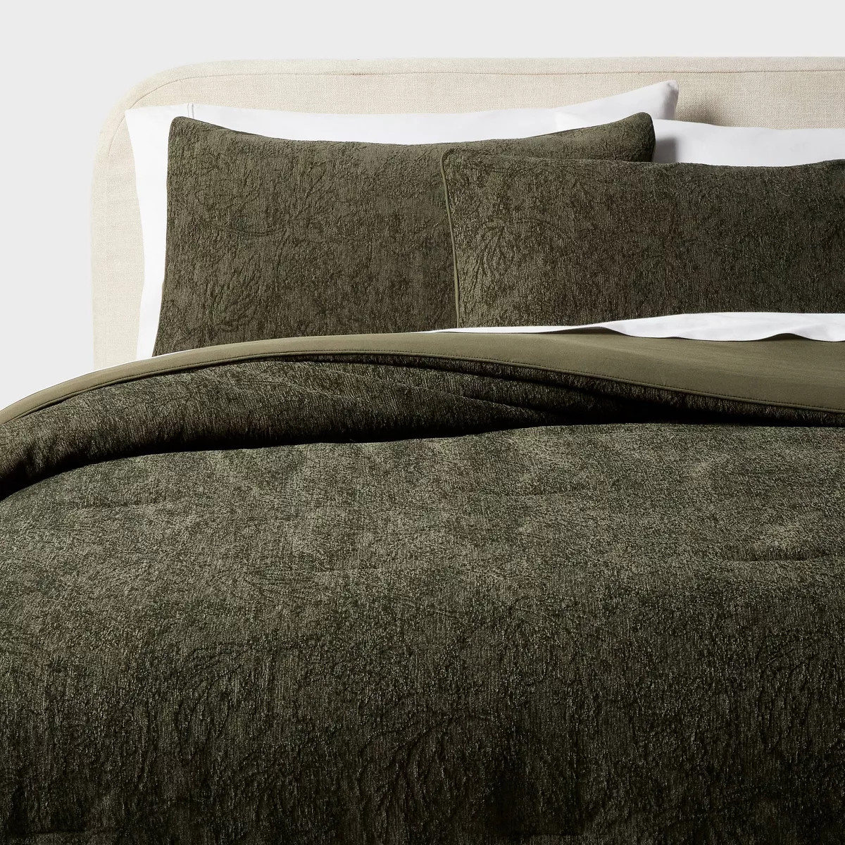 King Pattern Chenille Comforter and Sham Set Blue - Threshold™ | Target