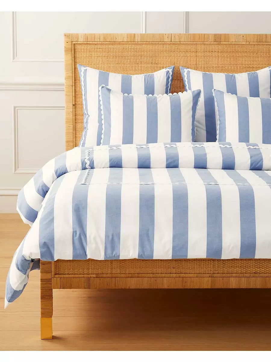 Beach Club Stripe Percale Duvet Cover | Serena and Lily
