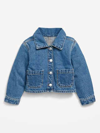 Cropped Jean Utility Shacket for Toddler Girls | Old Navy (US)