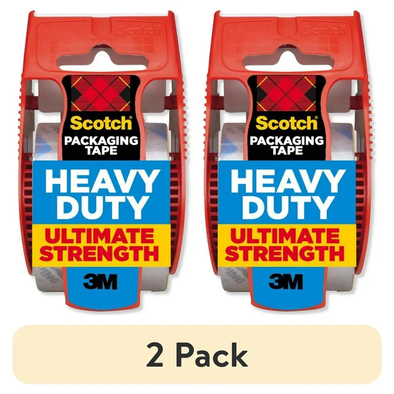 (2 pack) Scotch Heavy Duty Packaging Tape, Clear, 1.88 in. x 25.6 yd, 1 Total | Walmart (US)