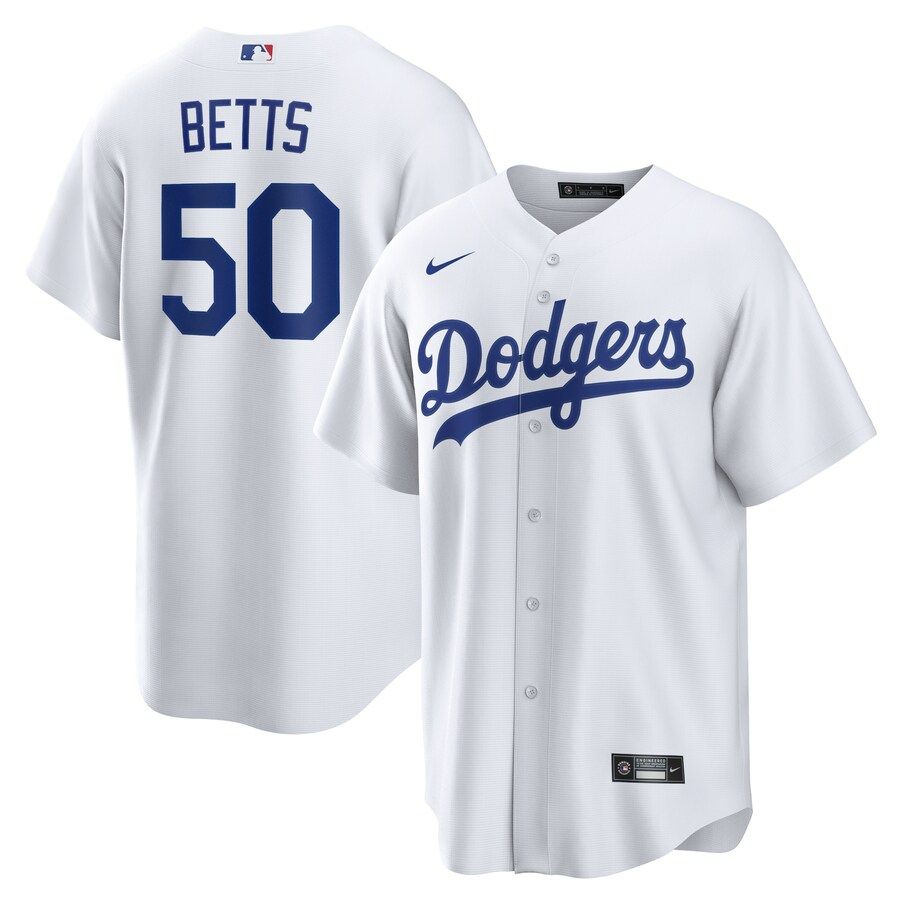 Mookie Betts Los Angeles Dodgers Nike Home Replica Player Name Jersey - White | Fanatics