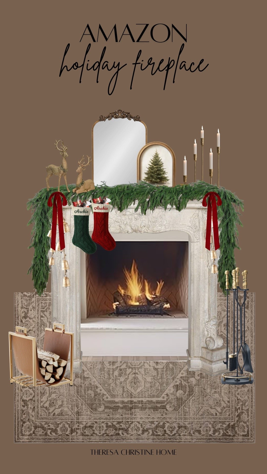 Amazon Christmas holiday fireplace mantle 

Home decor 


#LTKHome #LTKSeasonal #LTKStyleTip