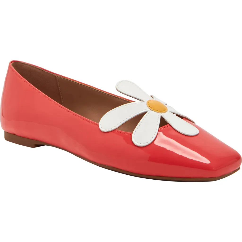 Katy Perry The Evie Daisy Flat in Radiant Red at Nordstrom, Size 7.5 | Nordstrom