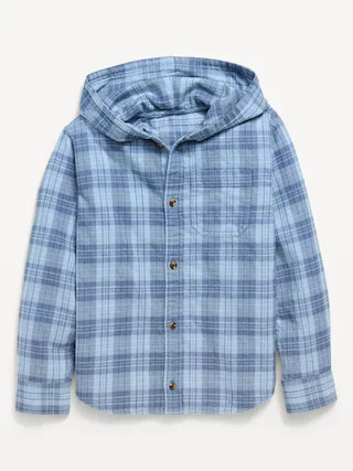 Long-Sleeve Plaid Flannel Hooded Shirt for Boys | Old Navy (US)