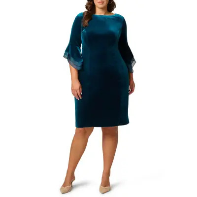 Velvet Bell Sleeve Cocktail Dress | Nordstrom