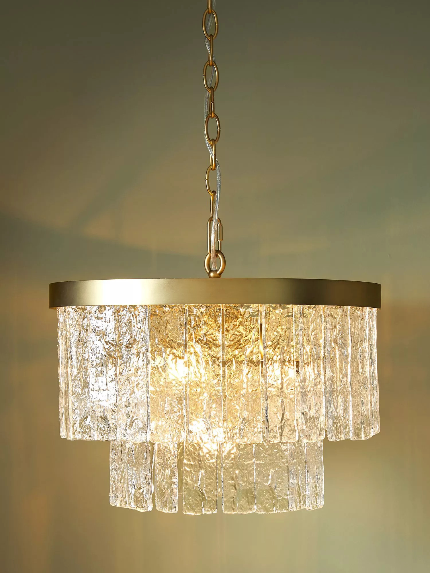 Laura Ashley Durnsford 4 Arm Chandelier Ceiling Light, Matt Antique Brass | John Lewis (UK)