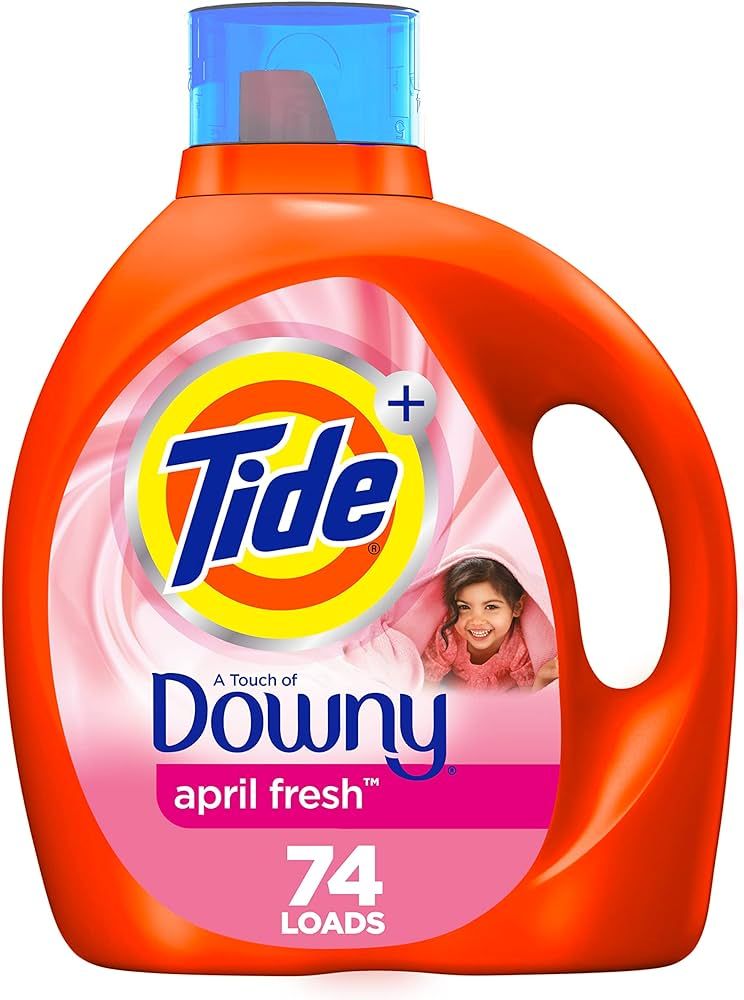 Tide Laundry Detergent Liquid Soap With Touch Of Downy, April Fresh, 74 Loads, 115 Fl Oz | Amazon (US)