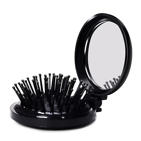 LOUISE MAELYS 1Pcs Folding Mini Pocket Hair Comb with Mirror Travel Set Gift Idea | Amazon (US)