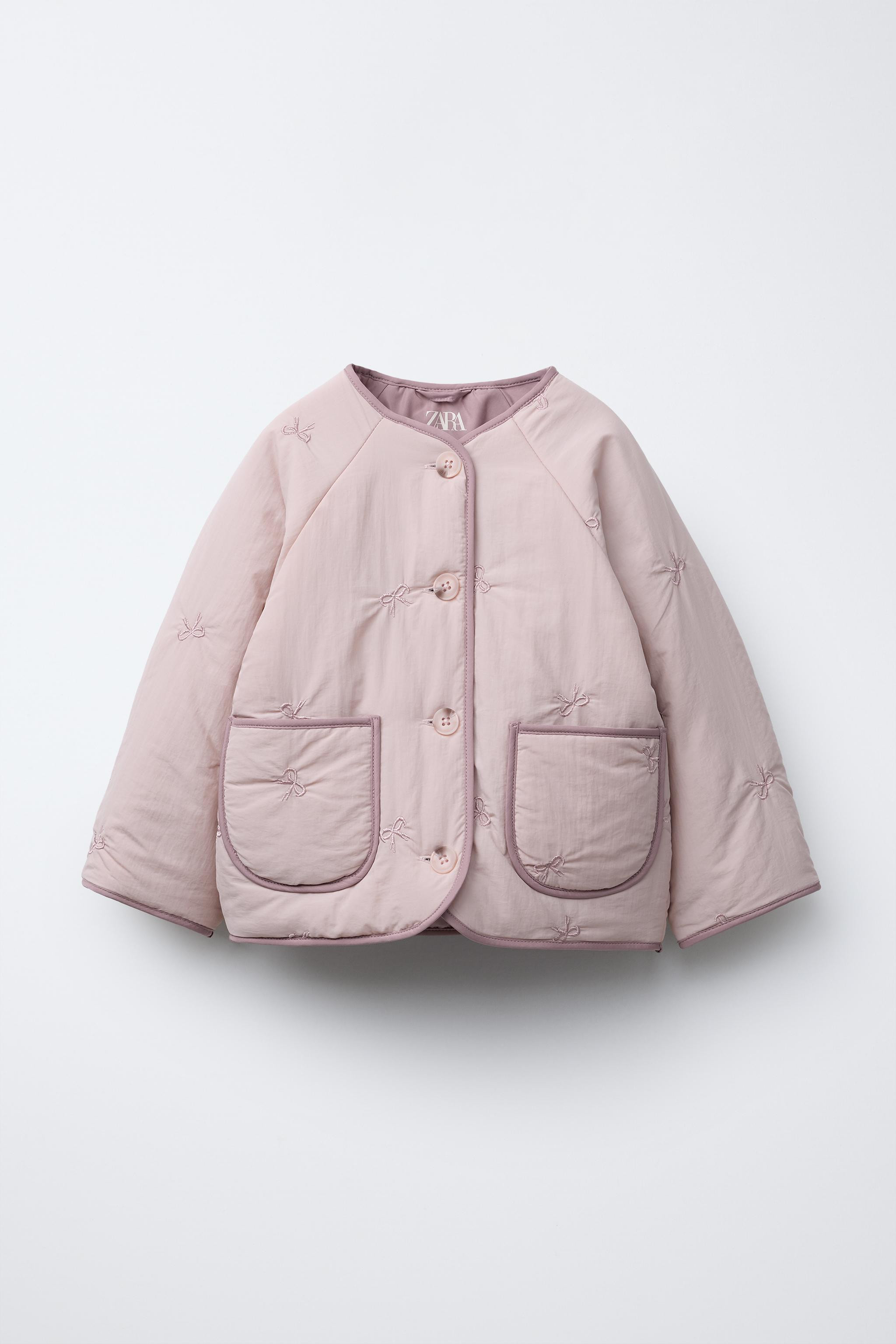 WATER REPELLENT PADDED JACKET WITH EMBROIDERED BOWS | Zara US