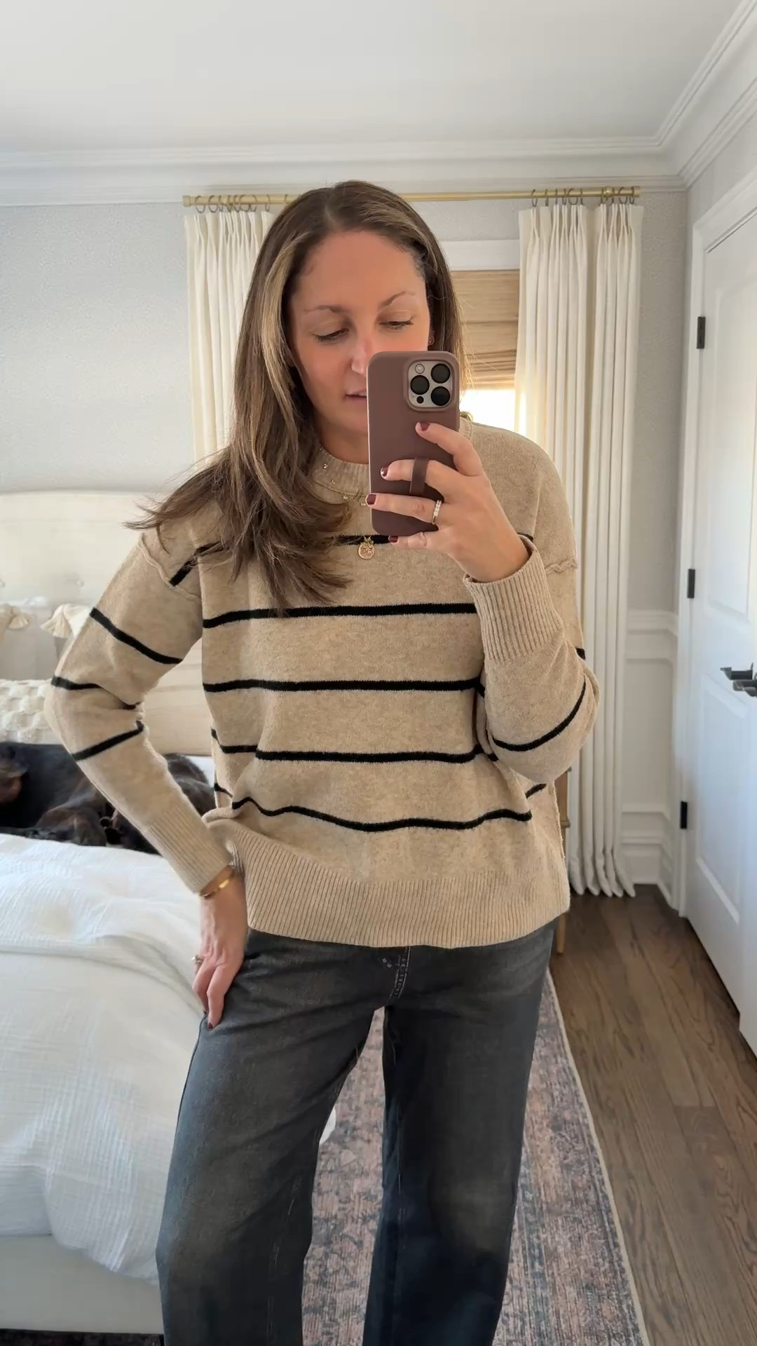 Today’s OOTD: love these fleece-lined Miramar jeans from Rag & Bone! So warm and soft, size down one size. My sweater is old from Aerie but I’m linking similar! 

#LTKSaleAlert #LTKSeasonal #LTKootd