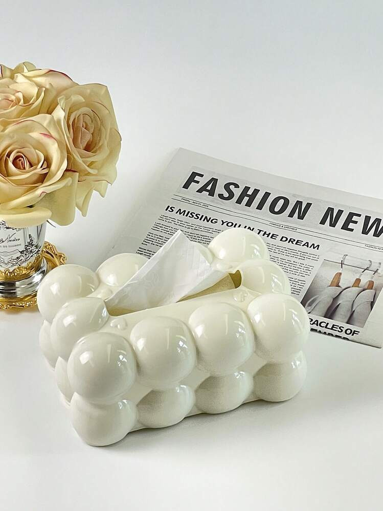 1Pc Cute Marshmallow Shaped Plastic Tissue Box , White Cloud Shaped Tissue Box For Tissue Storage,Plastic Storage Box For Home Kitchen Bedroom Living Room Dining Room, Home Decoration Accessories | SHEIN