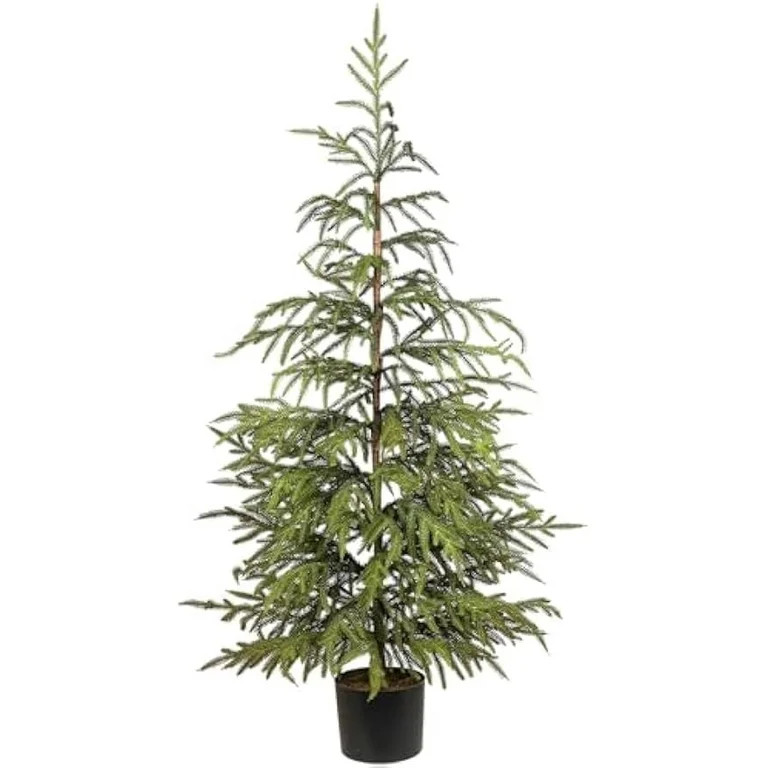 TETOU 4Ft Norfolk Pine Christmas Tree, Artificial Green Norfolk Pine Tree with Pot, Faux Potted P... | Walmart (US)