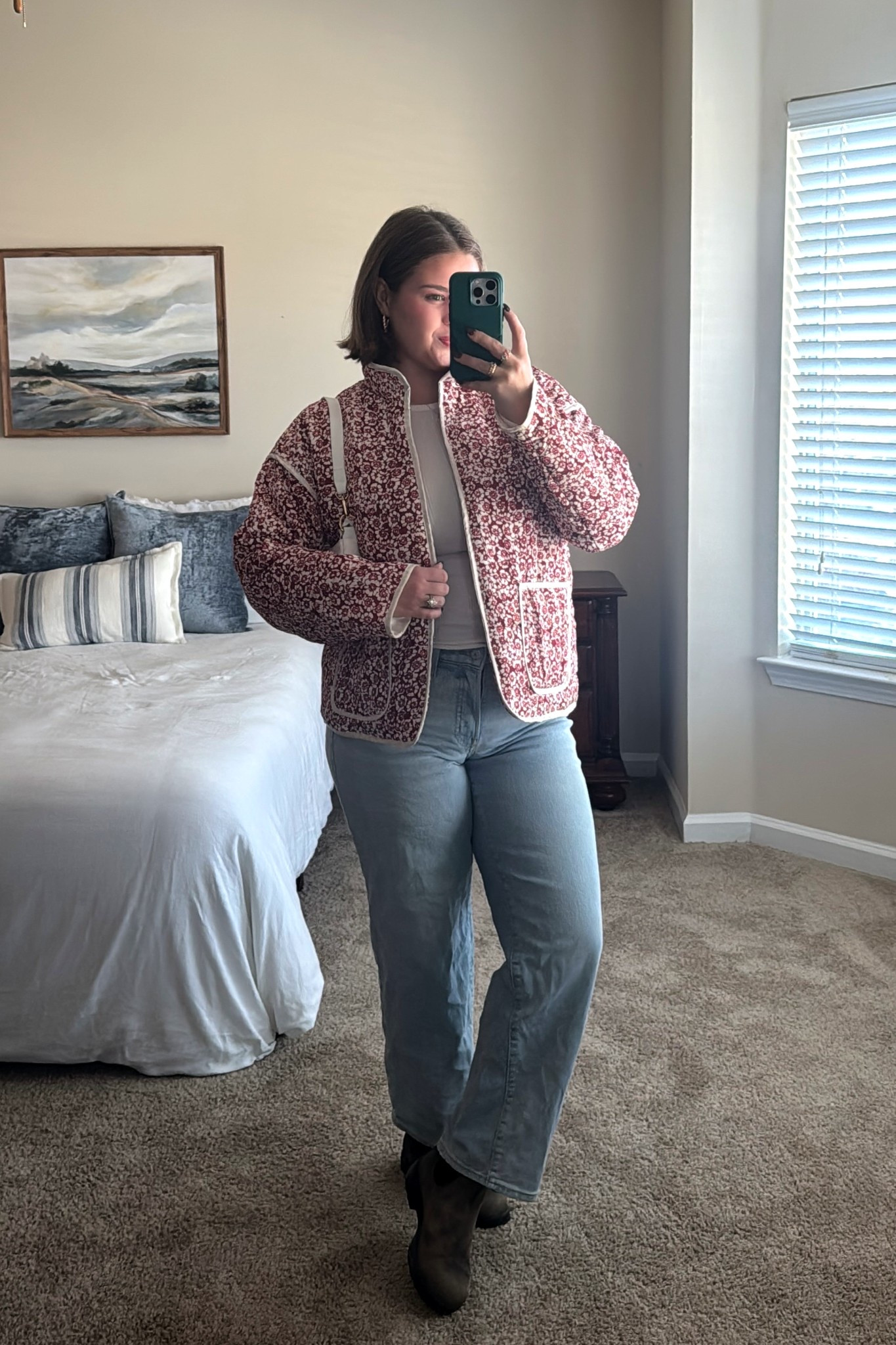 Fall outfit inspo, Amazon jacket pink, Amazon small shoulder purse bag, blundstones outfit inspo, old navy jeans, ray ban round sunglasses, wide leg jeans outfit, old navy baby tee white

#LTKSaleAlert #LTKSeasonal #LTKFindsUnder50