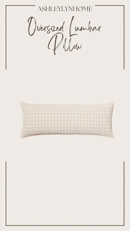 This gingham oversized lumbar pillow is on sale now!

#LTKSaleAlert #LTKHome