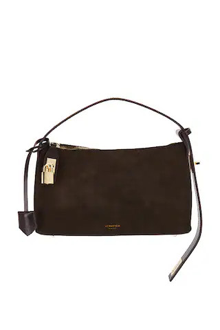 VERAFIED Suede Hobo Bag in Espresso & Gold from Revolve.com | Revolve Clothing (Global)