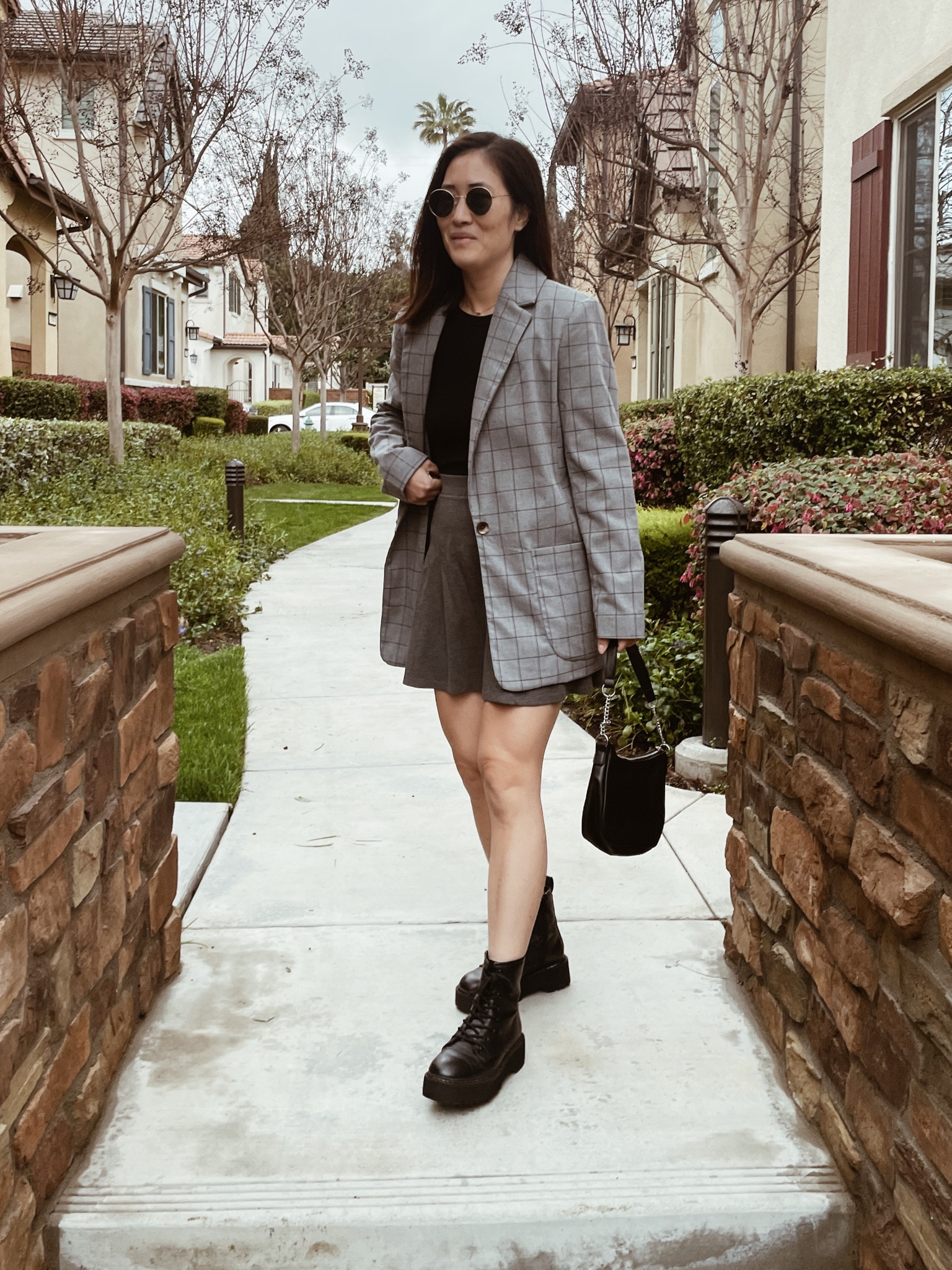 Spring transition outfit
Oversized blazer
Miniskirt
Combat boots
H&M fashion
Casual outfit
Streetstyle



#LTKstyletip #LTKSeasonal #LTKunder50