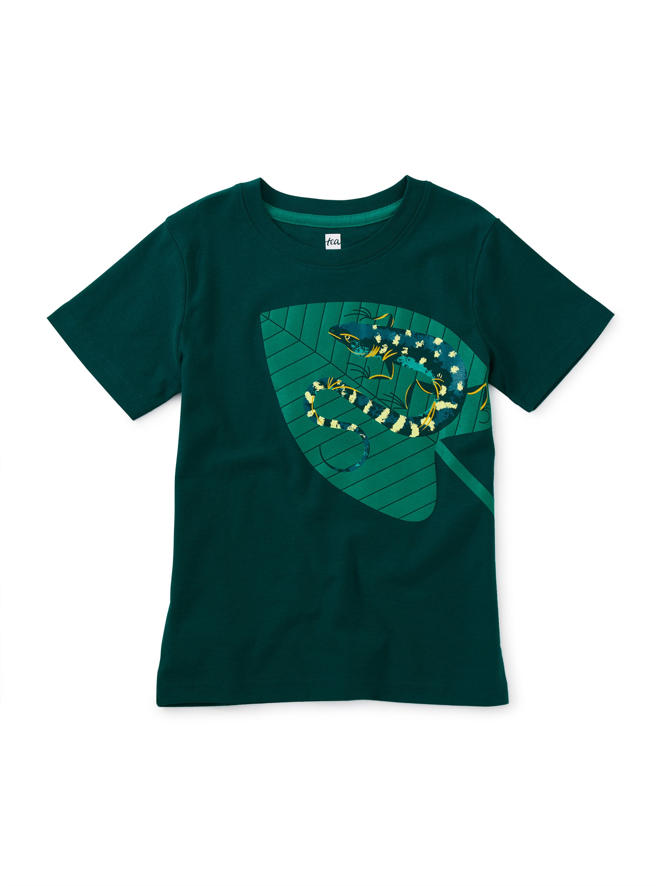 Lizard on a Leaf Graphic Tee | Tea Collection