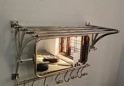 Wall Mount Bathroom Accessories Shelf Towel Rack Coatrack Mirror Rack 32 Inches | eBay US