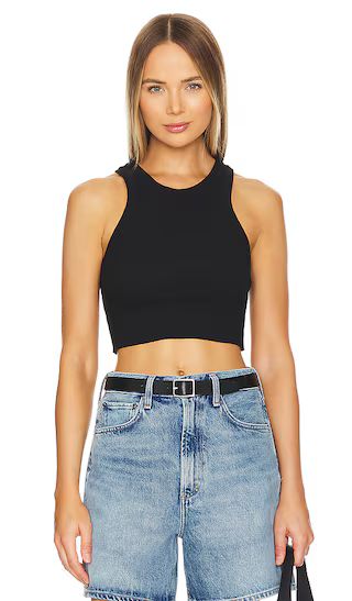 Cropped Bailey Tank in Black | Revolve Clothing (Global)